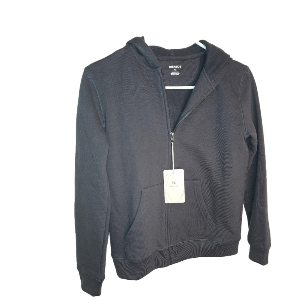 NWT/ Bienzoe / hoodie/ dark gray/ kids size :12